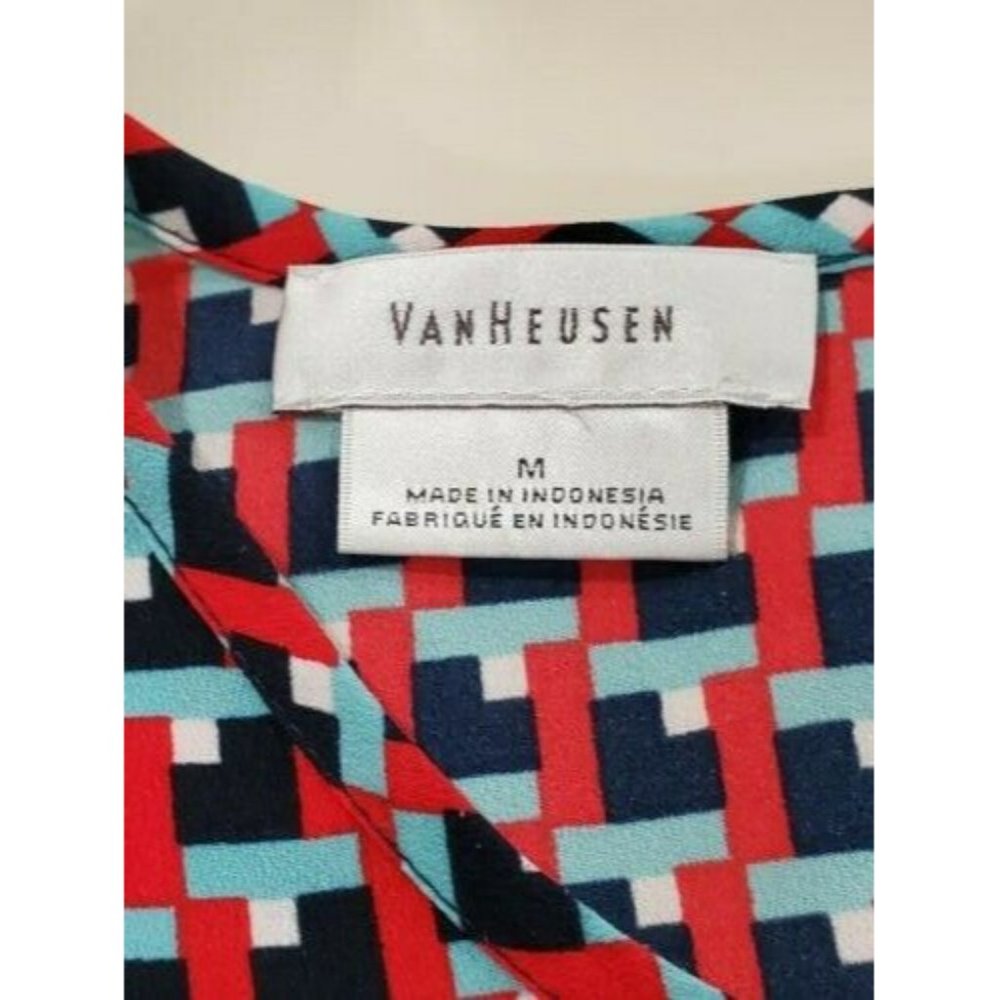 Van Henusen Long Cut Top Sz M geometrics pattern - Picture 6 of 8